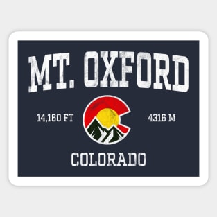 Mt Oxford Colorado 14ers Vintage Athletic Mountains Sticker